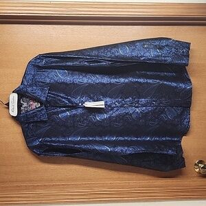 NWT Men's Robert Graham Limted Edition Blue Paisley Shirt XL